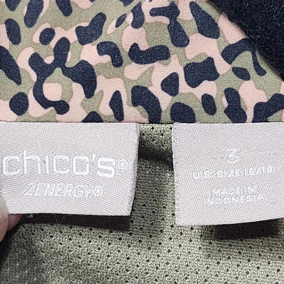 Chico's Animal Print Anorak Zip-Up Jacket Size 3 US 16/18 - Picture 6 of 8